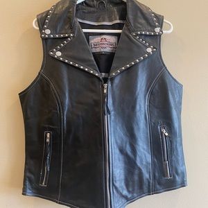 Milwaukee vintage leather vest with studs